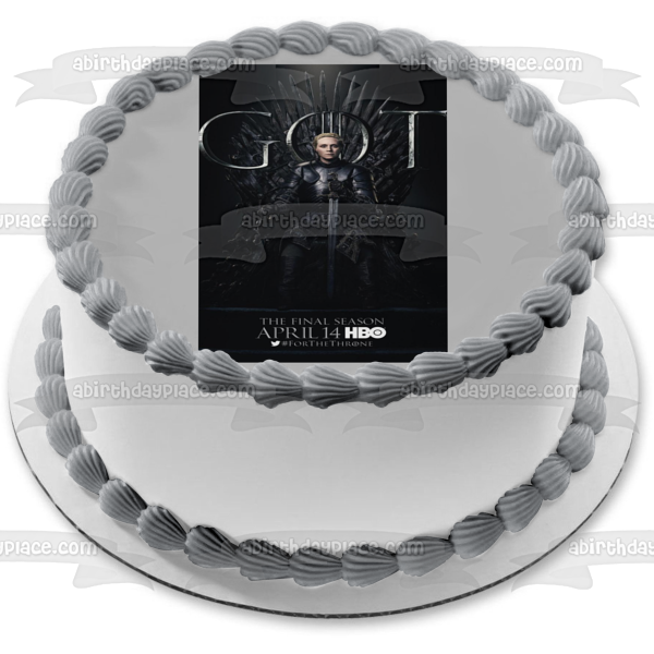 Game of Thrones Iron Throne Brienne of Tarth Edible Cake Topper Image ABPID21745