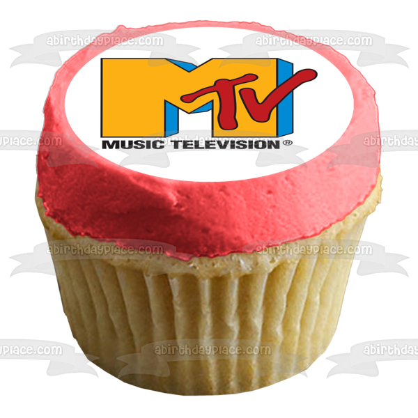 Imagen comestible para decoración de tarta con logotipo de Mtv, música, televisión, ABPID21775 