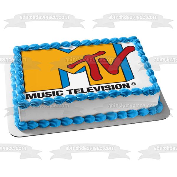 Imagen comestible para decoración de tarta con logotipo de Mtv, música, televisión, ABPID21775 