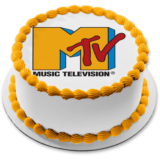 Imagen comestible para decoración de tarta con logotipo de Mtv, música, televisión, ABPID21775 