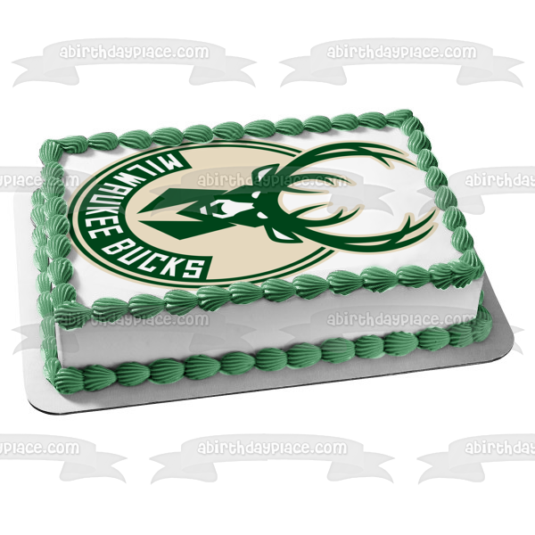 Imagen comestible para tarta con logotipo de los Milwaukee Bucks de la MLB Major League Baseball ABPID22024 