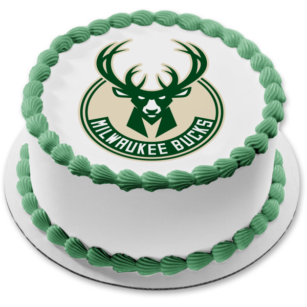 Imagen comestible para tarta con logotipo de los Milwaukee Bucks de la MLB Major League Baseball ABPID22024 