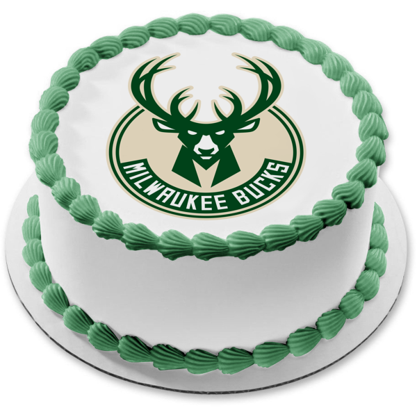 Milwaukee Bucks Edible Image Cake Topper Personalized Birthday Sheet  Decoration Custom Party Frosting Transfer Fondant Round Circle