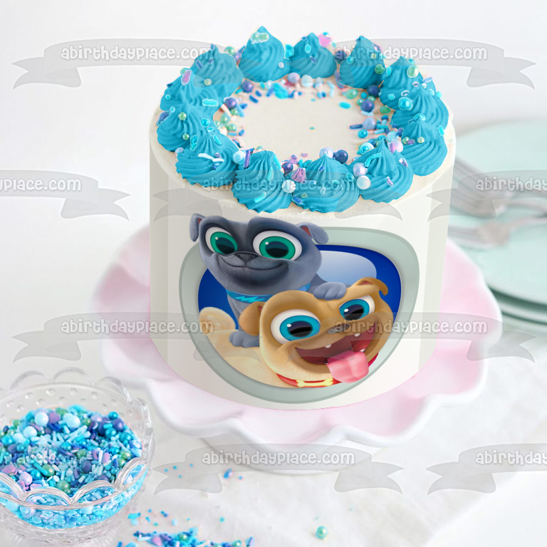 Puppy Dog Pals Bingo Rolly Edible Cake Topper Image ABPID22028 A Birthday Place