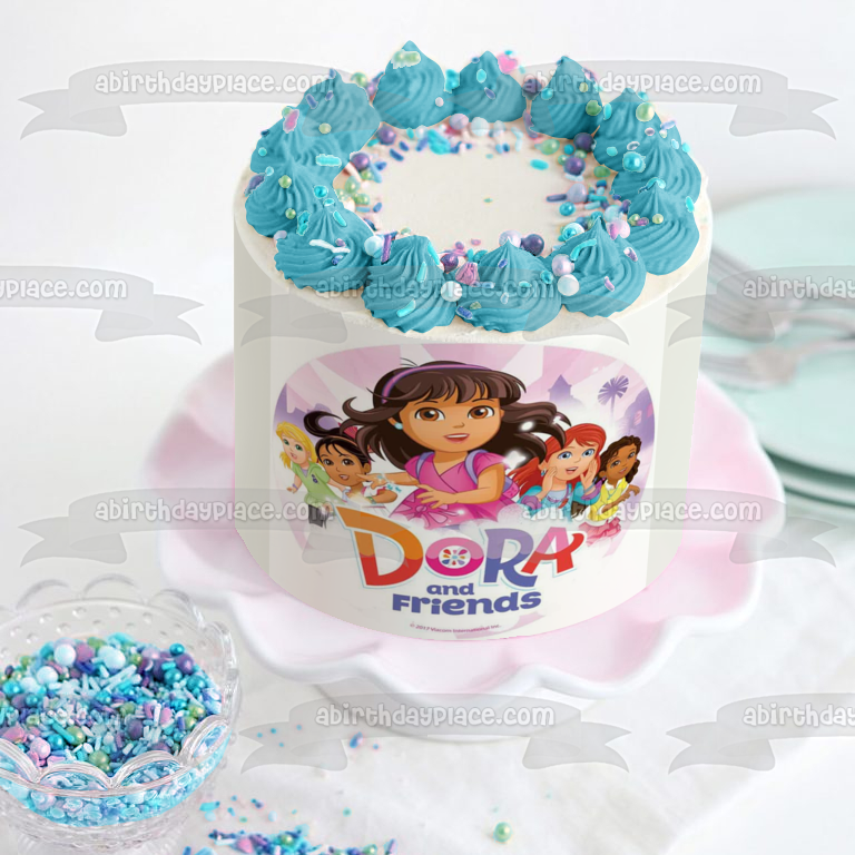 Dora y sus amigos Ira Sirina Mala Naiya Kate Alana Imagen comestible para decoración de tarta ABPID22046 