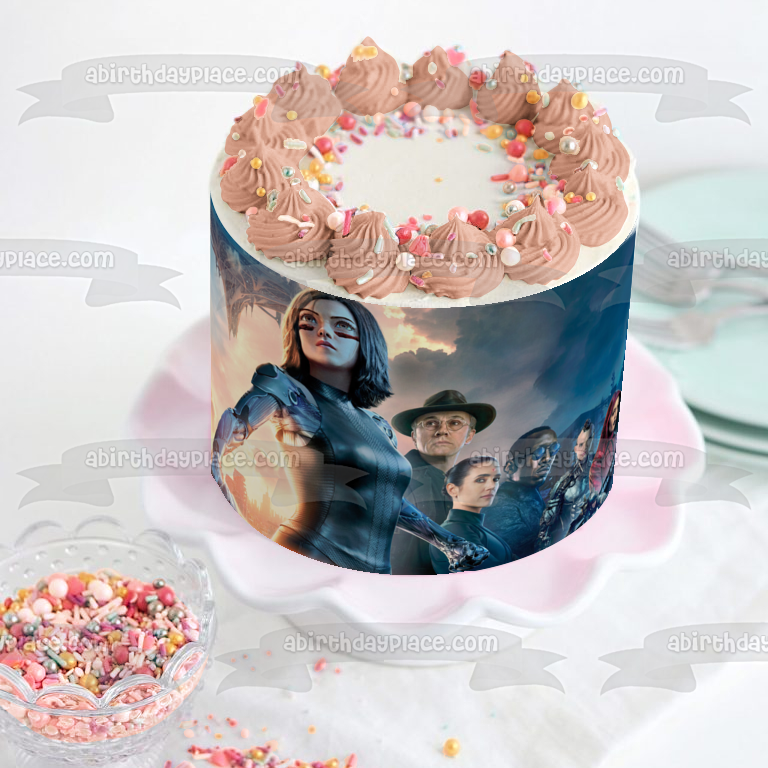 Alita Battle Angel Dr. Dyson Ido Hugo Dr. Shiren Edible Cake Topper Image ABPID22056