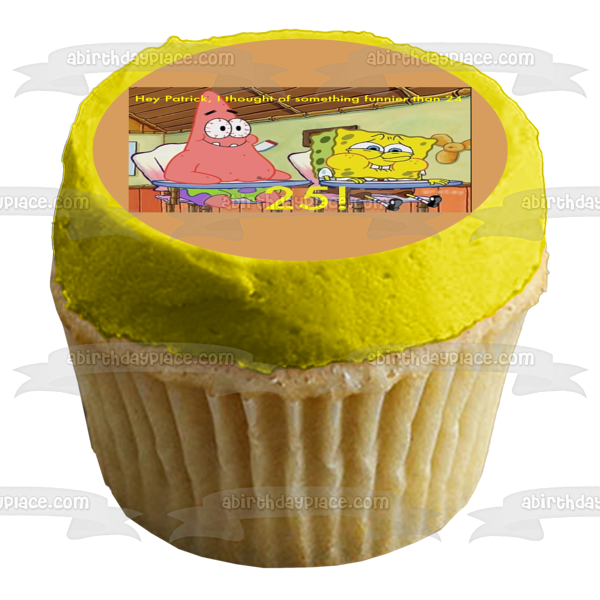 Decoración comestible para tarta de Bob Esponja y Patricio en el aula, imagen ABPID21833 