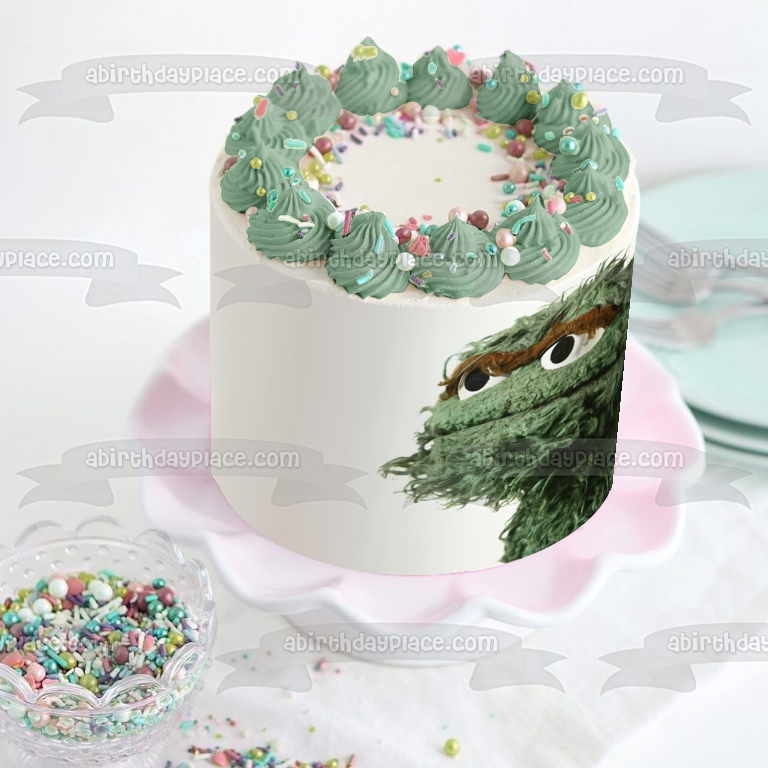 Sesame Street Oscar the Grouch Edible Cake Topper Image ABPID22101