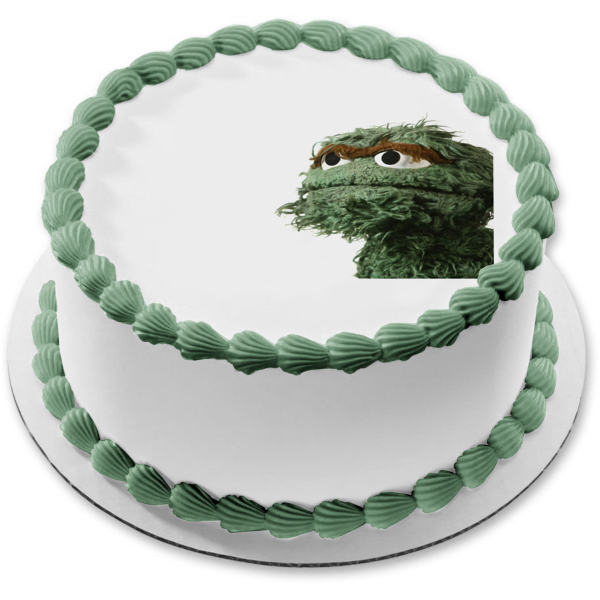 Sesame Street Oscar the Grouch Edible Cake Topper Image ABPID22101