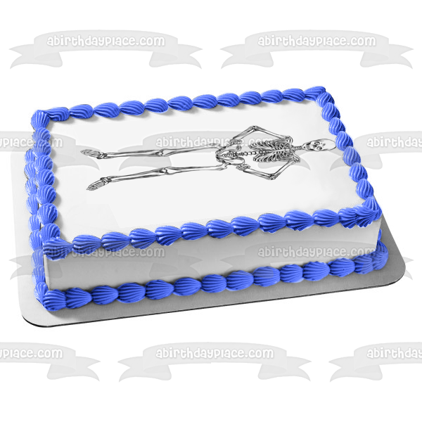 Skull and Cross Bones In Black and White Edible Cake Topper Image ABPI – A  Birthday Place