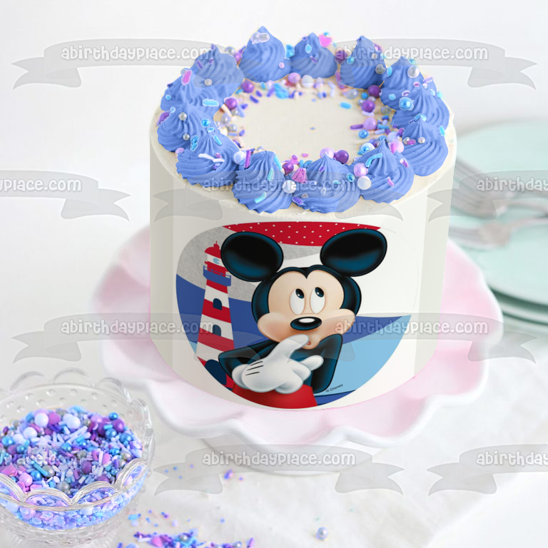 Adorno comestible para tarta con diseño de casa de luz de Mickey Mouse de Disney, imagen ABPID21881 