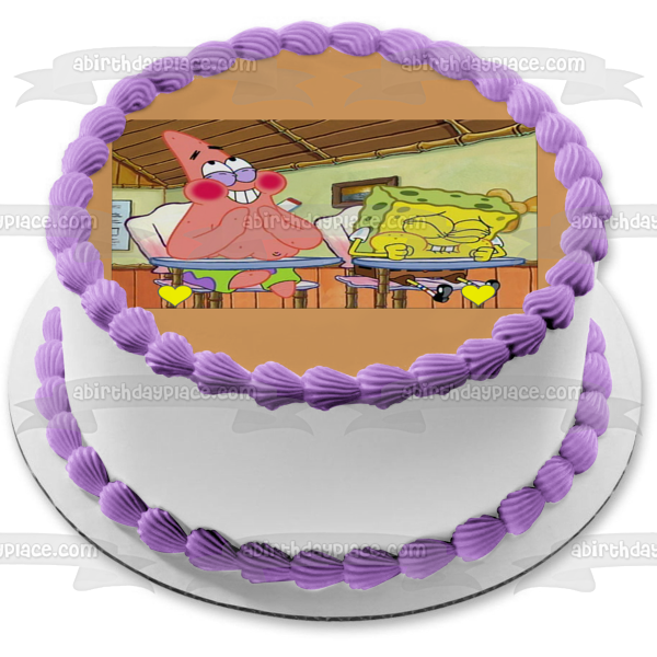 Bob Esponja Pantalones Cuadrados Patricio Pupitres Escolares Riendo Adorno Comestible Para Pastel Imagen ABPID22154 