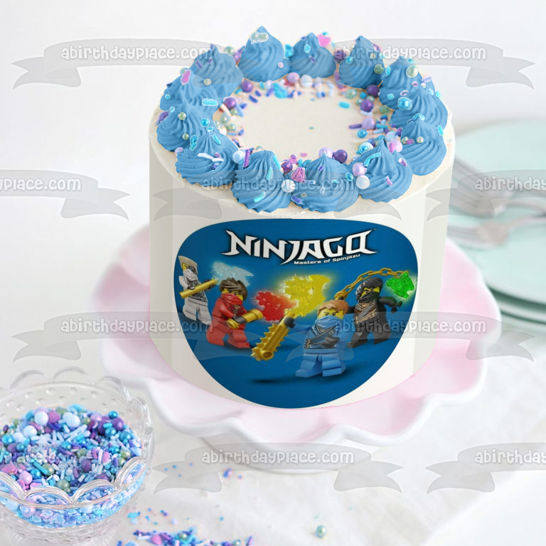 LEGO Ninjago Masters of Spinjitsu Kai Jay Edible Cake Topper Image ABPID21942