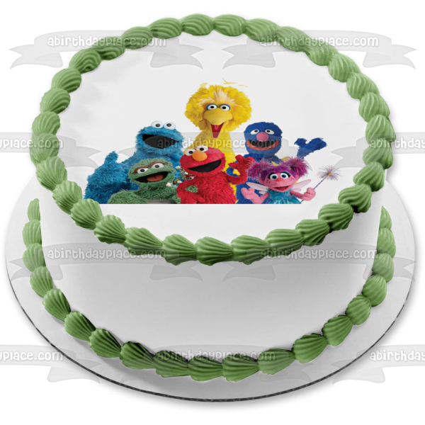 Adorno comestible para tarta de Barrio Sésamo, Elmo, Elmo, el monstruo de las galletas, Oscar, el gruñón, Abby Cadabby, imagen ABPID22412 