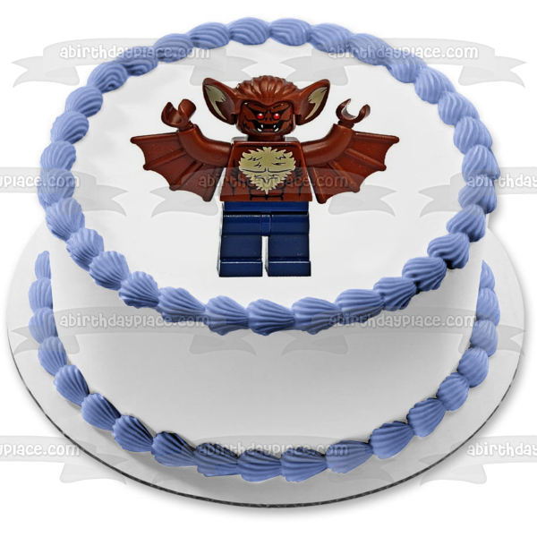 Adorno comestible para tarta con diseño de murciélago de la película LEGO Batman, imagen ABPID24059 