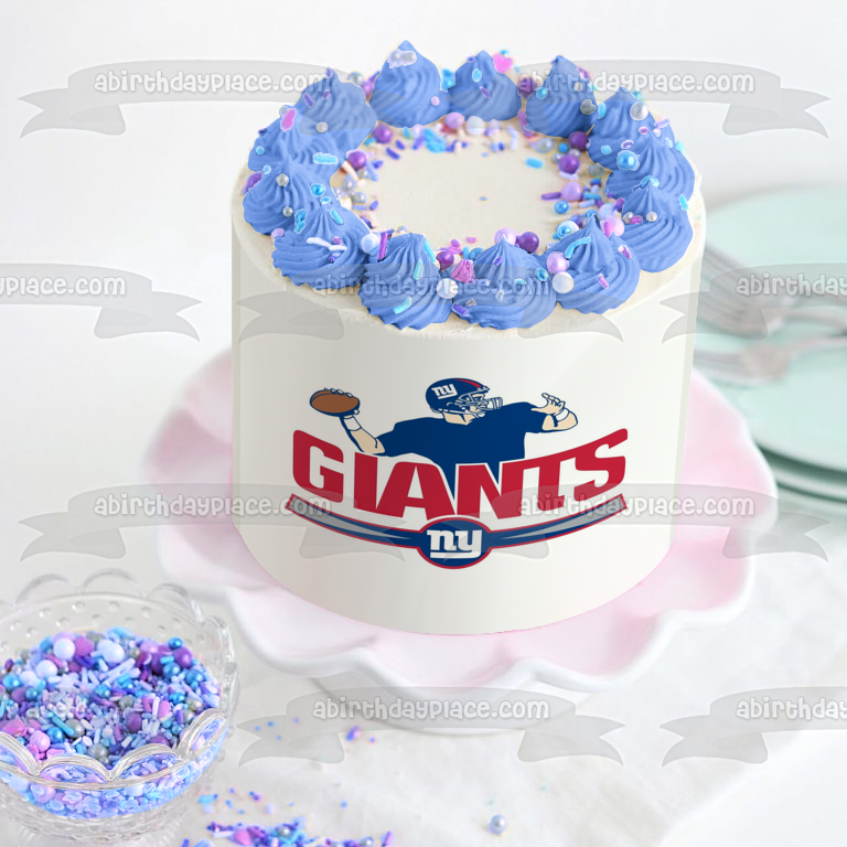 New York Giants Logo NFL Edible Cake Topper Image ABPID24132