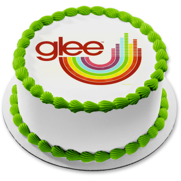 Glee Logo Rainbow Edible Cake Topper Image ABPID24362