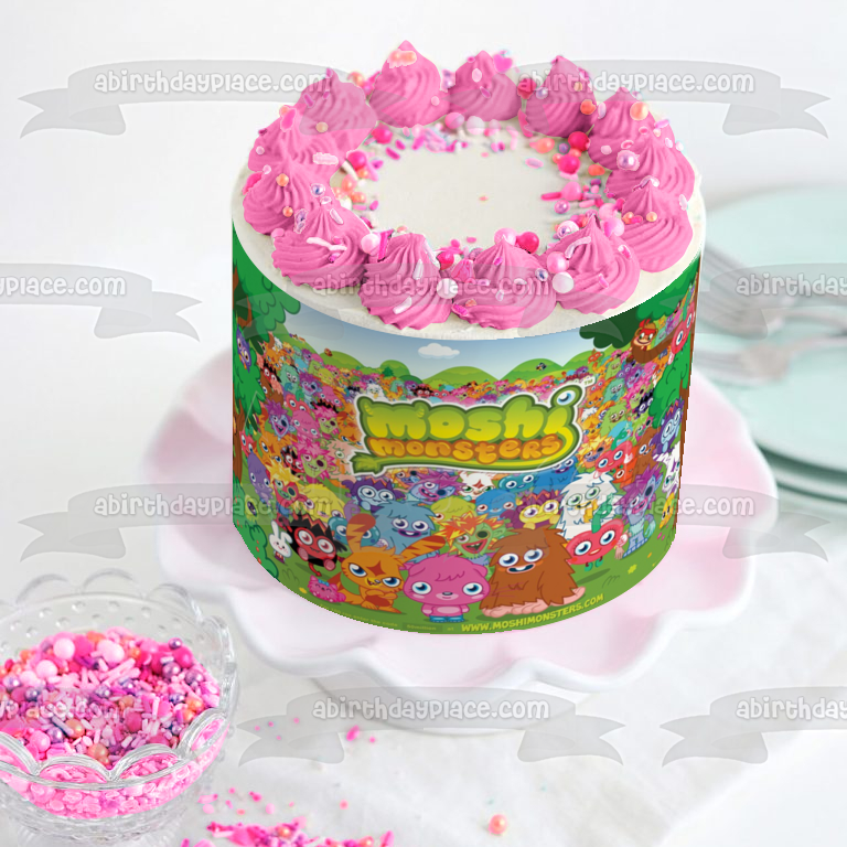 Moshi Monsters Furi Luvli Simon Growl Katsuma Popette Edible Cake Topper Image ABPID25511