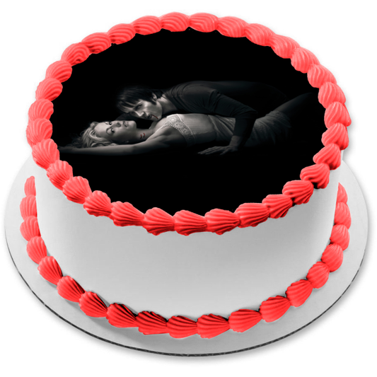 True Blood Sookie Stackhouse Bill Compton Imagen comestible para decoración de tarta en blanco y negro ABPID27002 