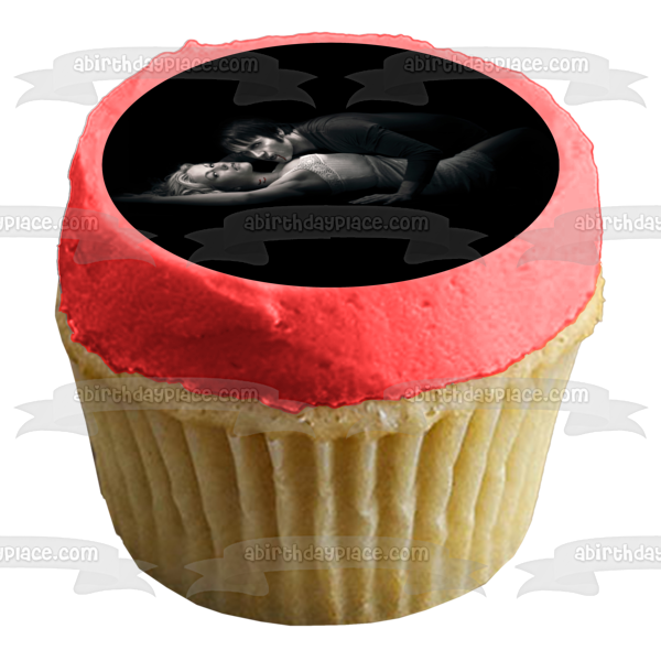 True Blood Sookie Stackhouse Bill Compton Imagen comestible para decoración de tarta en blanco y negro ABPID27002 