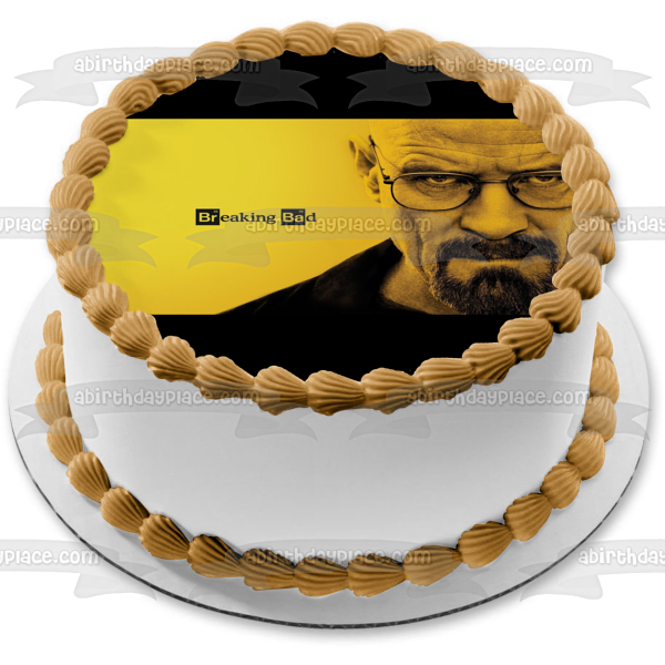 Breaking Bad Walter fondo blanco amarillo imagen comestible para decoración de tarta ABPID27022 