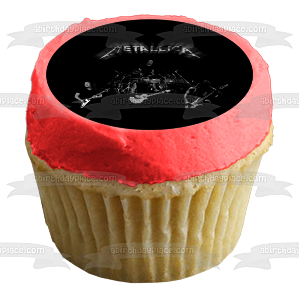 Metallica Rock Band James Hetfield Lars Ulrich Clliff Burton Kirk Hammett Edible Cake Topper Image ABPID26876