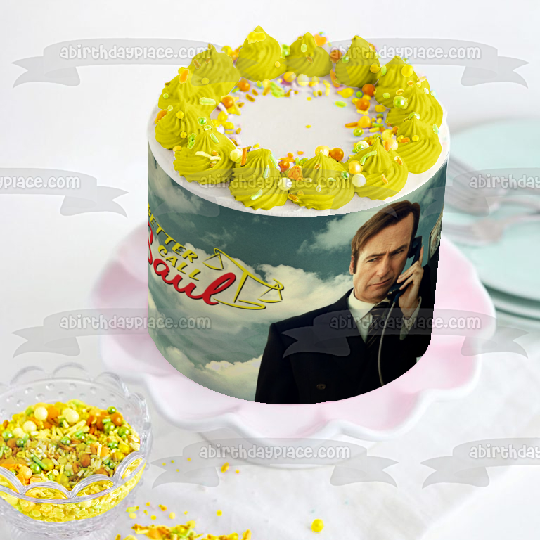 Better Call Saul Saul Goodman Teléfono público Decoración comestible para tarta Imagen ABPID27053 