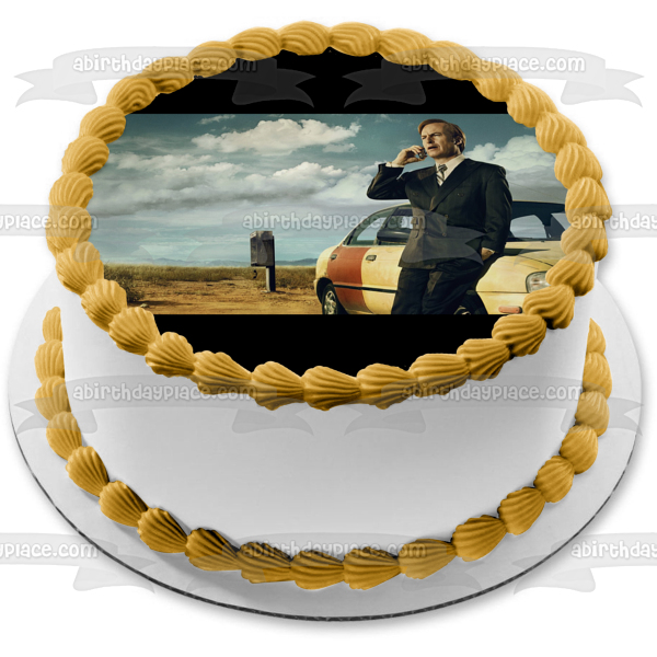 Better Call Saul Saul Goodman Car Desert - Decoración comestible para tarta, imagen ABPID27054 