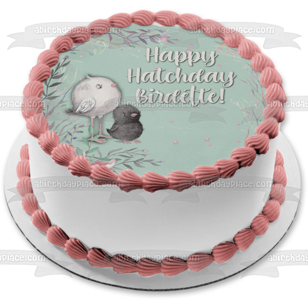 Baby Birds Hatchlings Illustration Edible Cake Topper Image ABPID56270