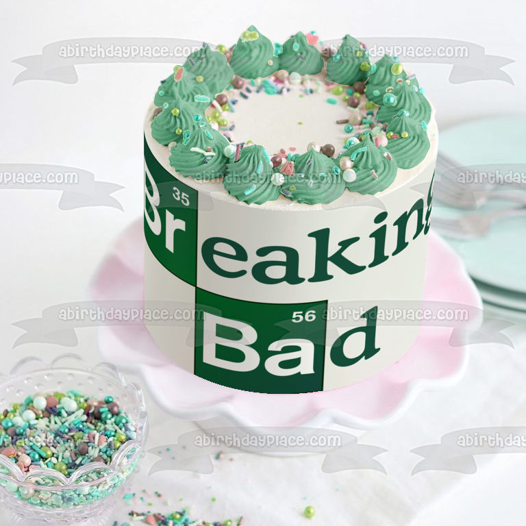 Breaking Bad Logo Periodic Table of Elements Bromine Barium Edible Cake Topper Image ABPID27067