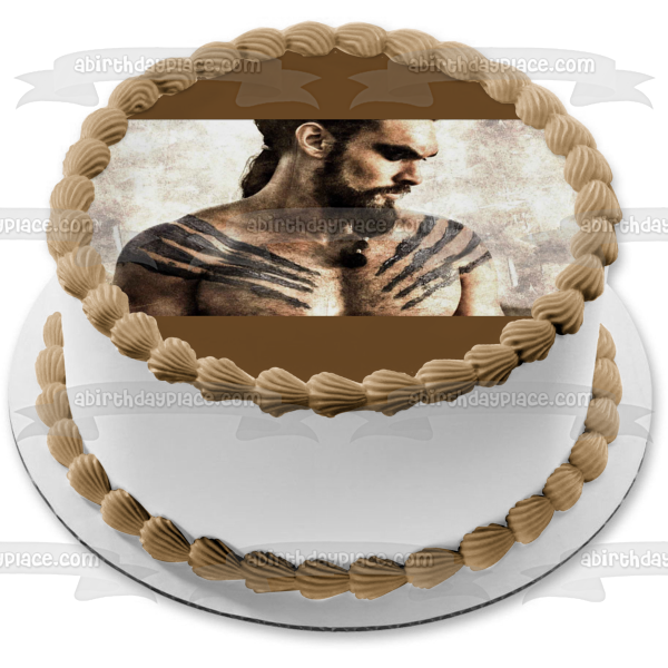 Juego de Tronos Khal Drogo Cacique de Dothraki Khalasar Adorno comestible para tarta Imagen ABPID26943 