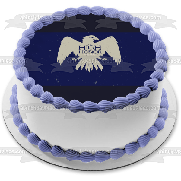 Game of Thrones House Arryn Emblem As High As Honor Edible Cake Topper Image ABPID26946