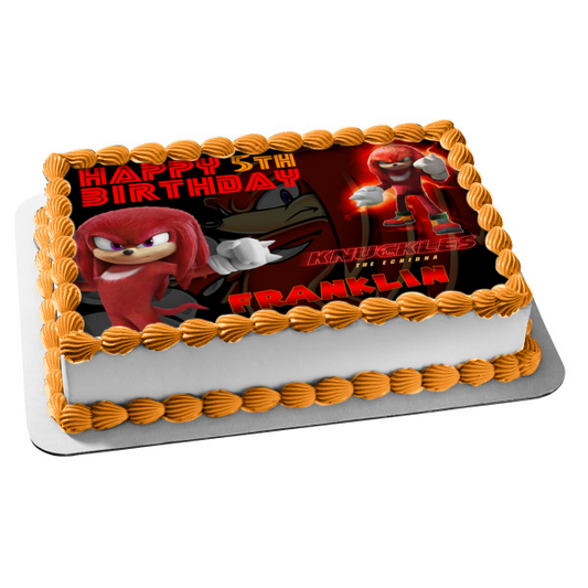 Imagen comestible para decoración de tarta de Sonic the Hedgehog 2 Knuckles the Echidna ABPID56279 