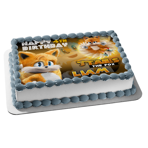 Imagen comestible para decoración de tarta de Sonic the Hedgehog 2 Tails the Fox ABPID56284 