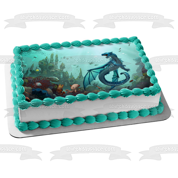 Imagen comestible para tarta con diseño de princesa marina con alas de fuego del heredero perdido Tsunami ABPID56287 