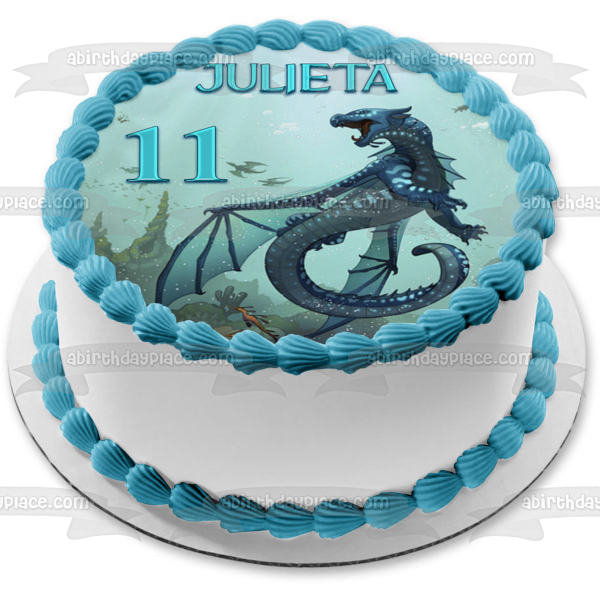 Imagen comestible para tarta con diseño de princesa marina con alas de fuego del heredero perdido Tsunami ABPID56287 