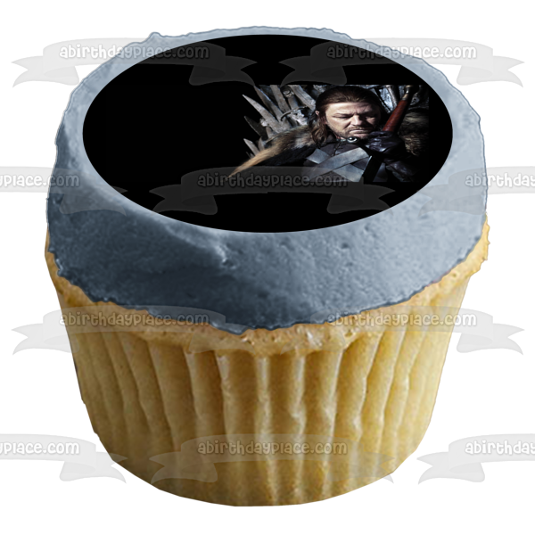 Game of Thrones Eddard Stark Iron Throne Edible Cake Topper Image ABPID26948