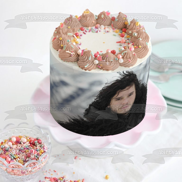 Game of Thrones Jon Snow Edible Cake Topper Image ABPID26949