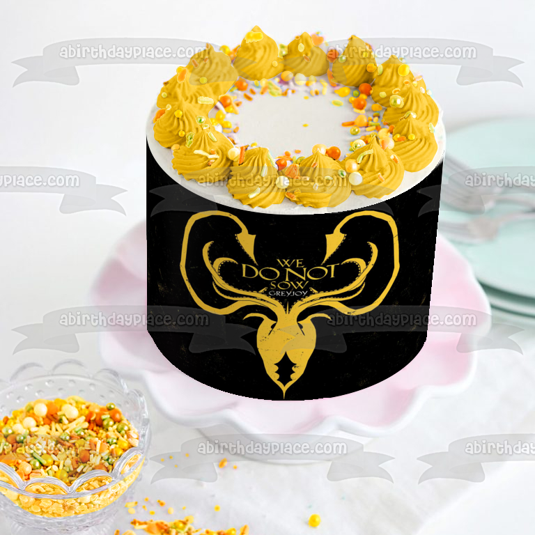 Juego de Tronos Casa Greyjoy No sembramos Imagen comestible para decoración de tarta ABPID26950 