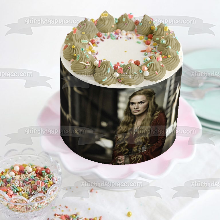 Decoración comestible para tarta de Cersei Lannister de Juego de Tronos Imagen ABPID26954 