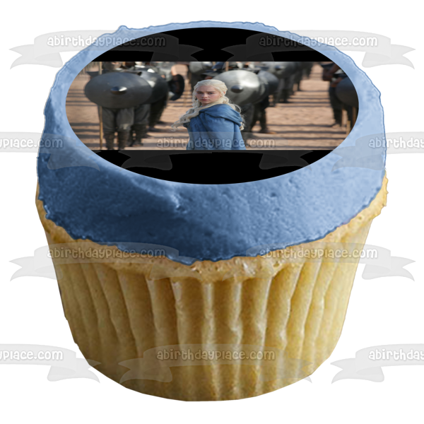 Game of Thrones and Now His Watch Is Ended Daenerys Targaryen Edible Cake Topper Image ABPID26956