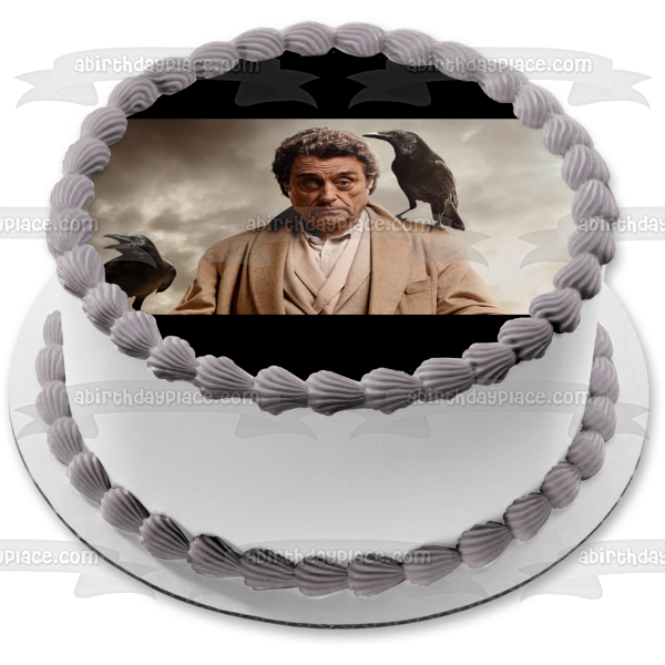 American Gods Mr. Wednesday and Crows Edible Cake Topper Image ABPID26968