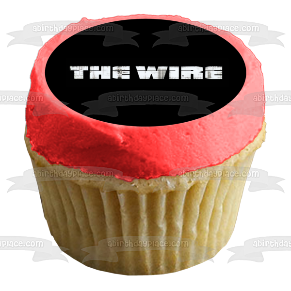 The Wire Logo Black Background Edible Cake Topper Image ABPID27096