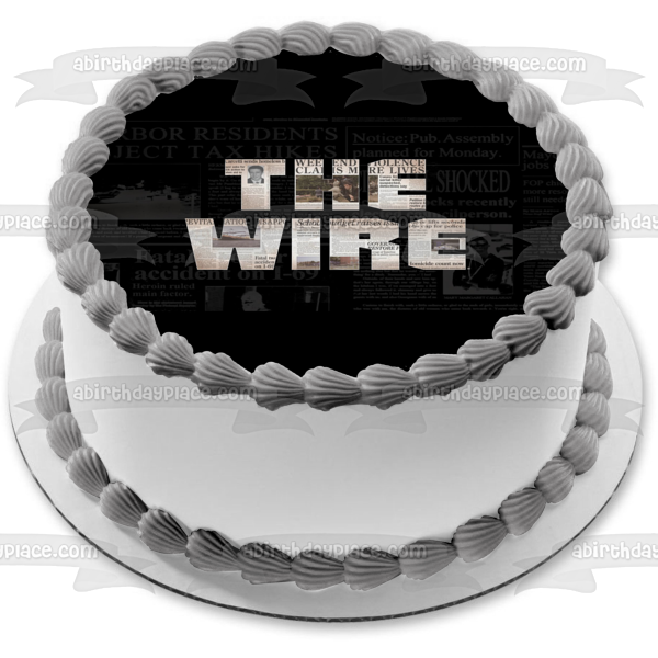 The Wire Newspaper Clippings Background Edible Cake Topper Image ABPID27098