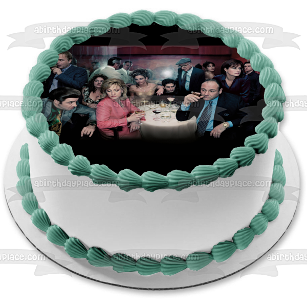 The Sopranos Tony Soprano Jennifer Melfi Paulie Gualtieri Carmela Soprano Adriana La Cerva Silvio Dante Edible Cake Topper Image ABPID27103