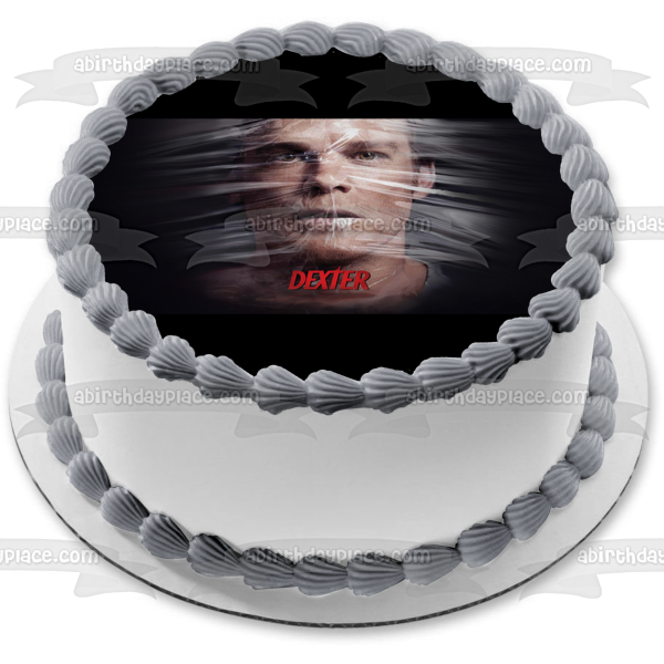 Dexter Wrapped In Plastic Edible Cake Topper Image ABPID26988