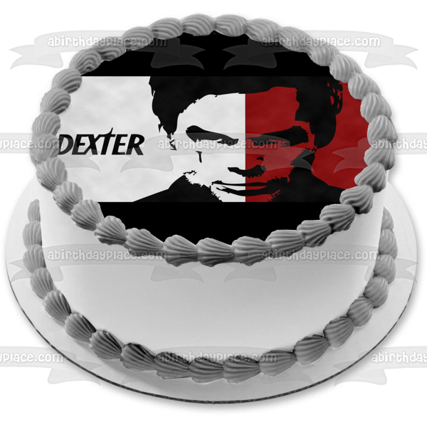 Dexter Morgan White Red Face Edible Cake Topper Image ABPID26990