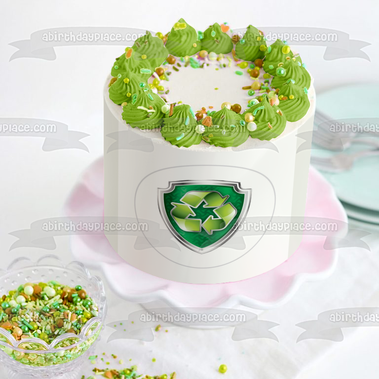 Imagen comestible para decoración de tarta con insignia de Rocky de la Patrulla Canina ABPID27321 