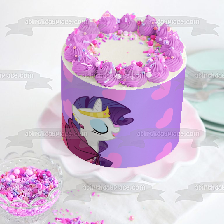 My Little Pony Equestria Girls Fondo de corazones raros Imagen comestible para decoración de tarta ABPID27330 