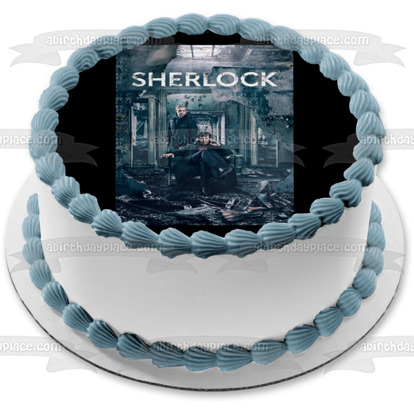 Sherlock Sherlock Holmes John Watson Burned Building Edible Cake Topper Image ABPID27123